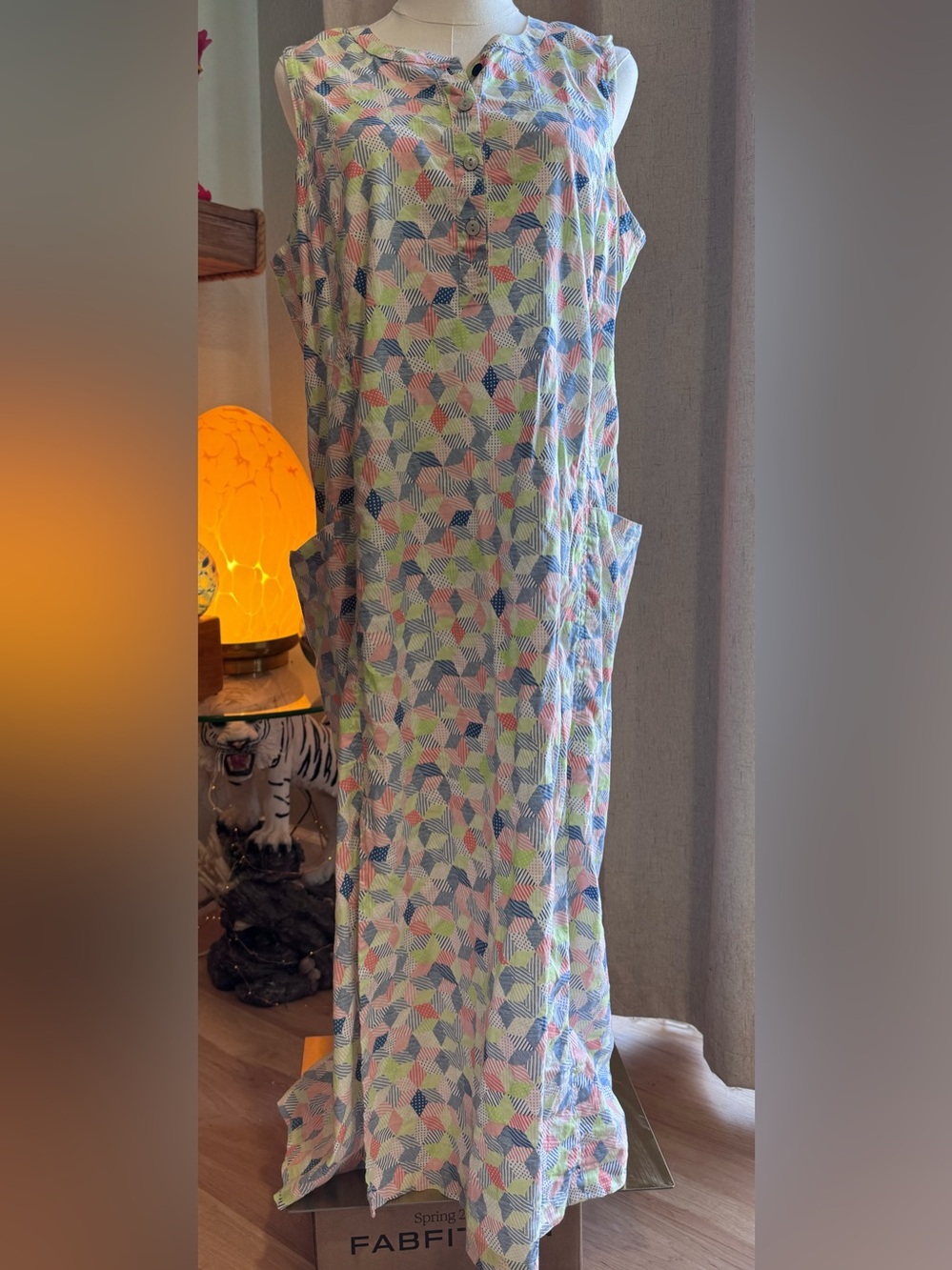 Columbia PFG Multicolor Geometric Print Dress